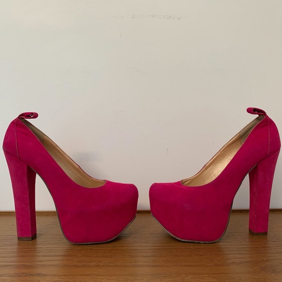 Luichiny Hot PINK HIGH HEEL Platform Shoe Sz 8 - Picture 7 of 9